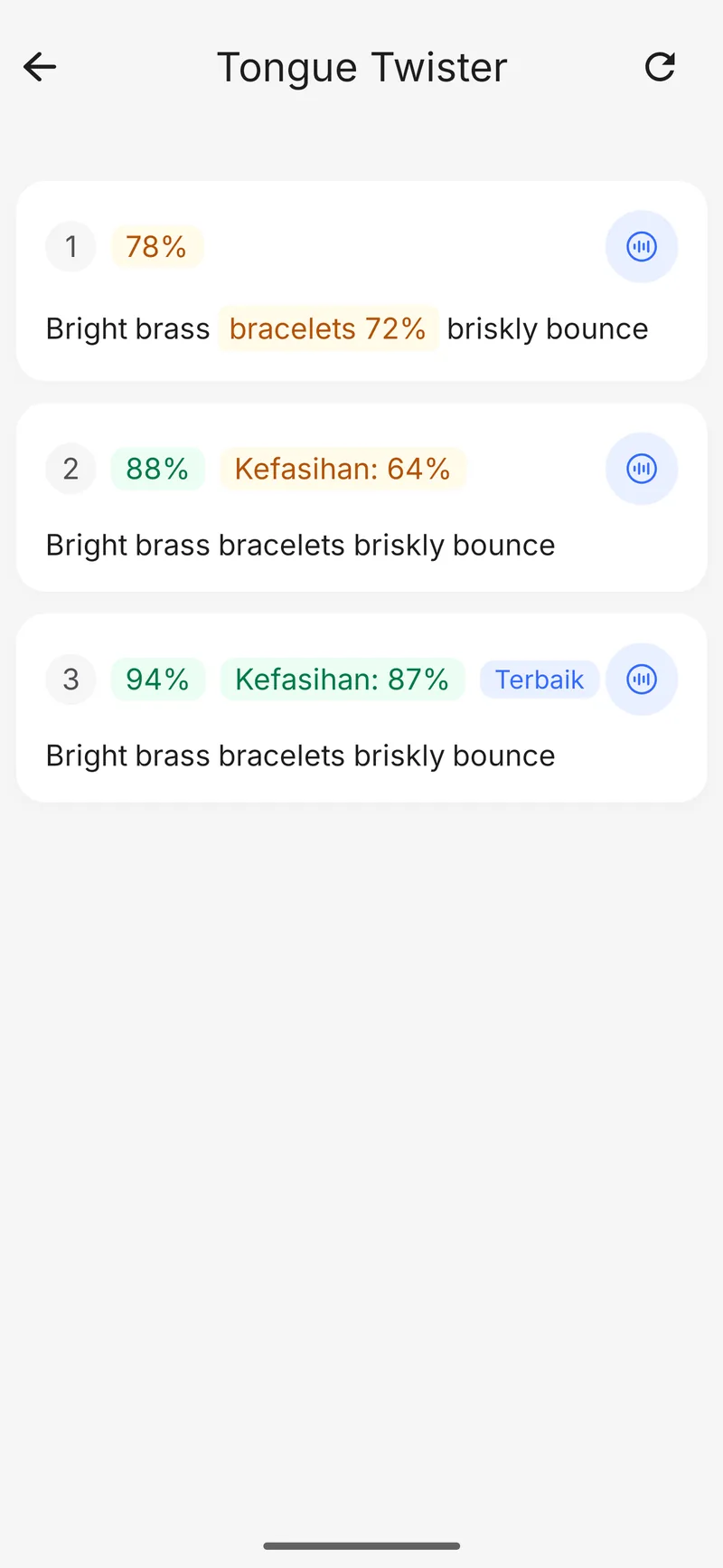 SpeakRight — akurasi pelafalan dan umpan balik